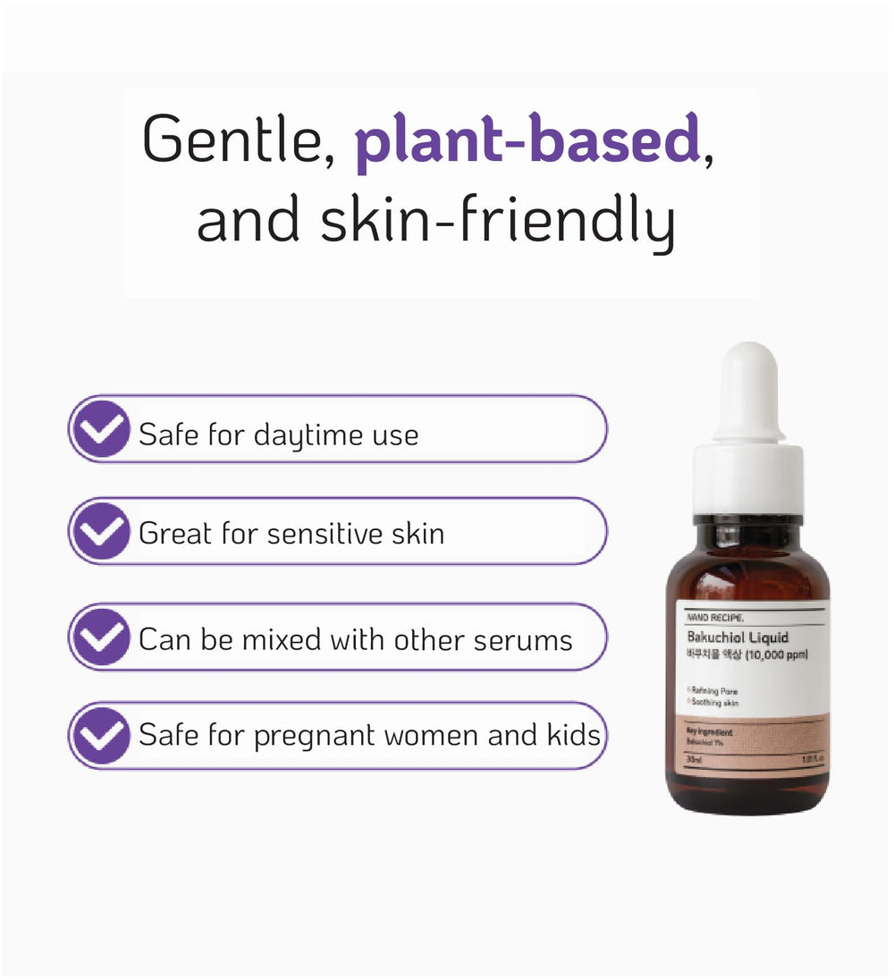 Nano Recipe Bakuchiol Concentrate 30ml bottle close-up.