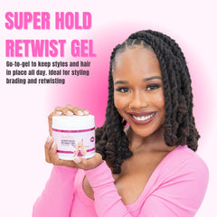 NappStar edges laid during retwist gel application demonstrates smooth control.