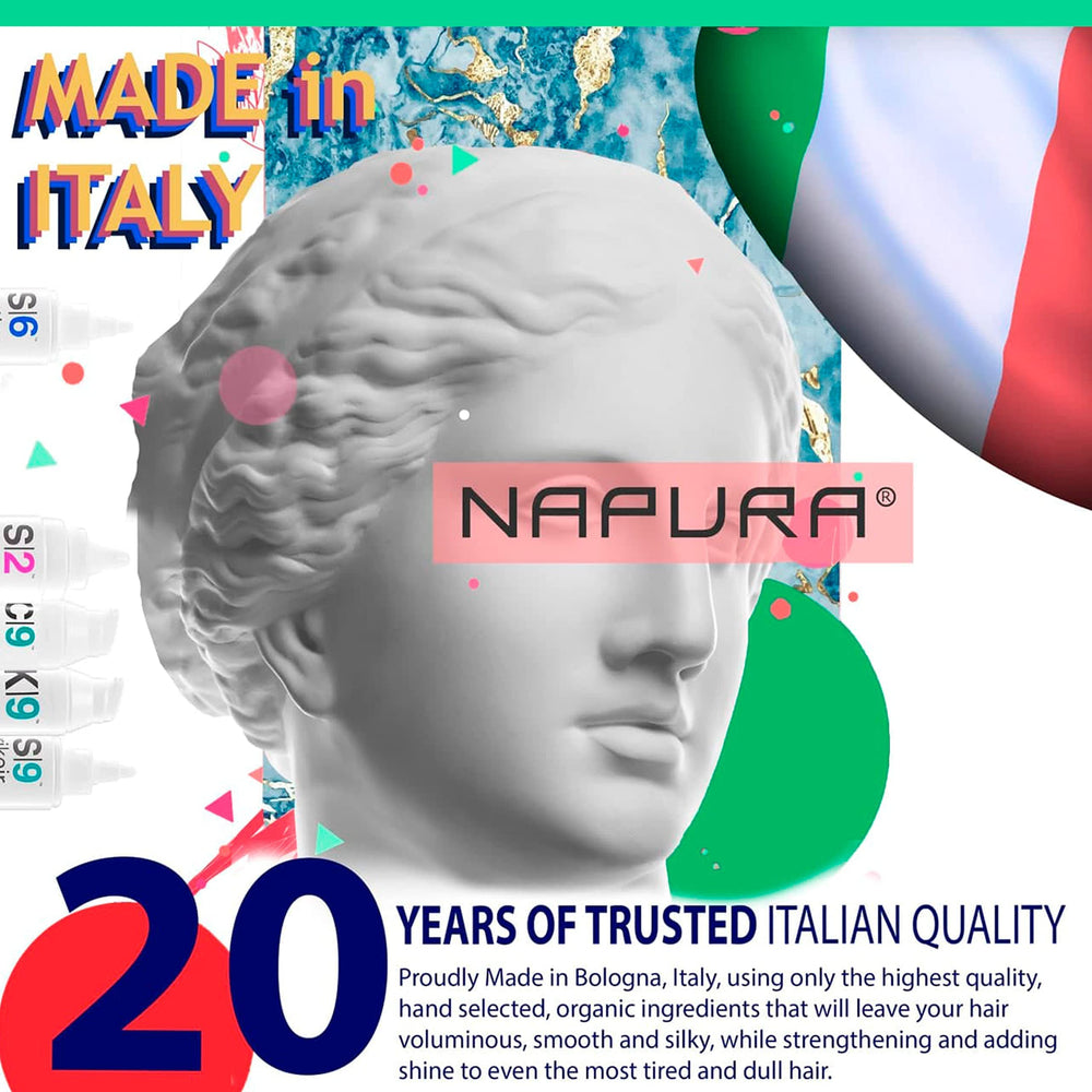 NAPURA S6 Active Shampoo made-in-italy reflects salon-grade care.