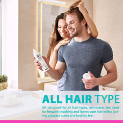 Protein-rich shampoo packaging with easy dispensing pump.