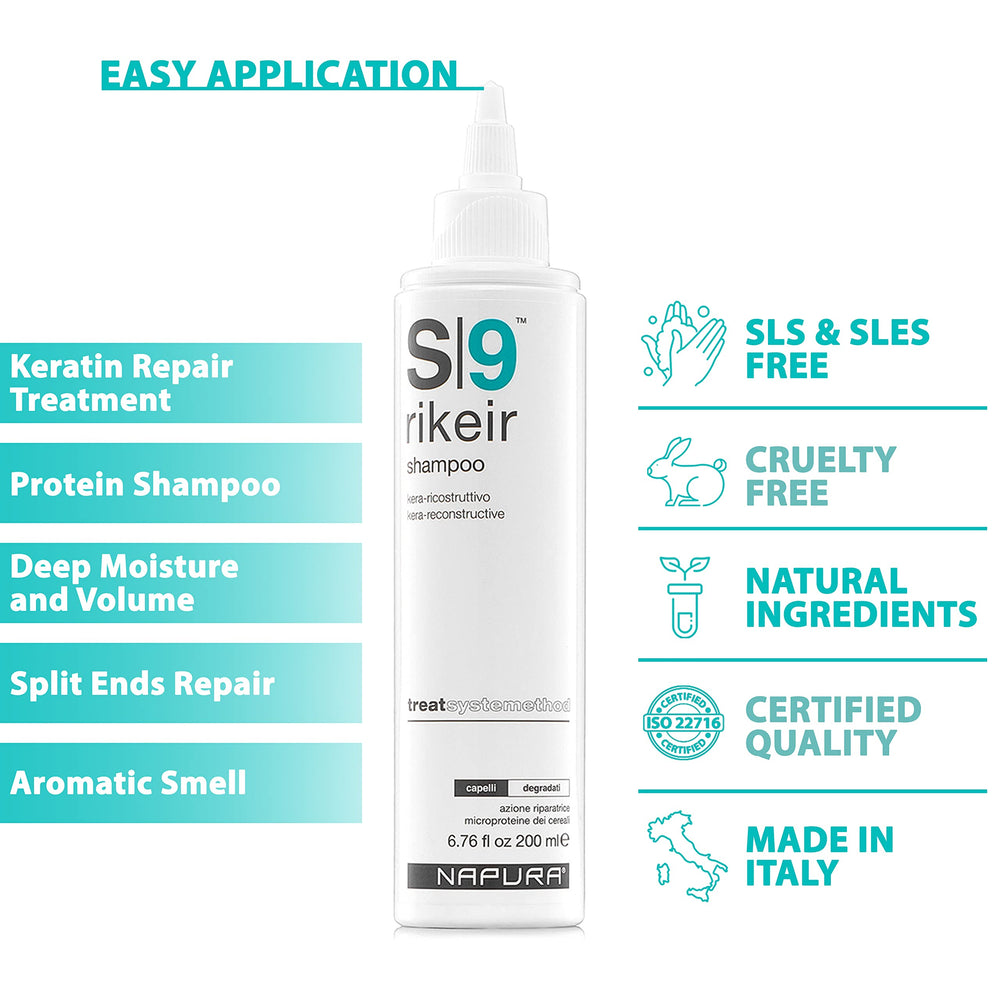 Shampoo lather demonstrates gentle cleansing for dry, damaged hair.