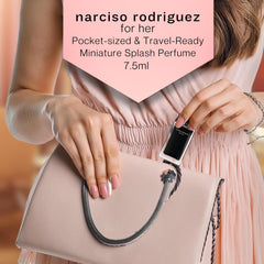 Narciso Rodriguez for Her mini EDT compact ideal for travel touch-ups.