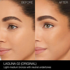 NARS Laguna bronzer on skin for a quick, sculpted-look application.