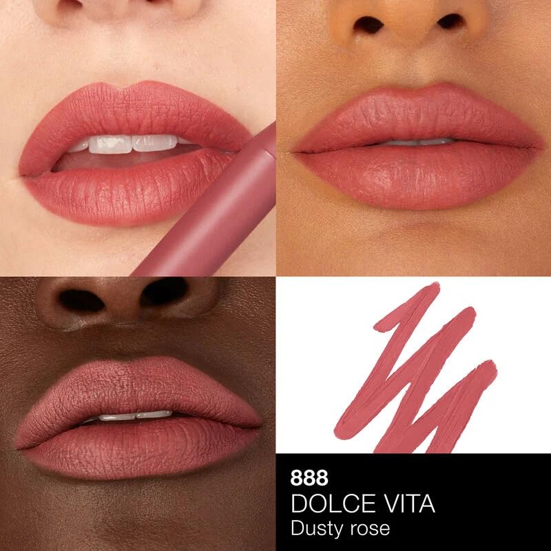 NARS Mini Powermatte duo swatches: Dolce Vita and Take Me Home, rich matte pigment.