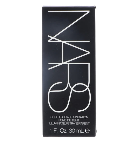 NARS Sheer Glow Mont Blanc bottle closeup showing hydrating formula and radiance
