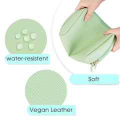Narwey large green travel-use bag suitable for toiletries and small devices.