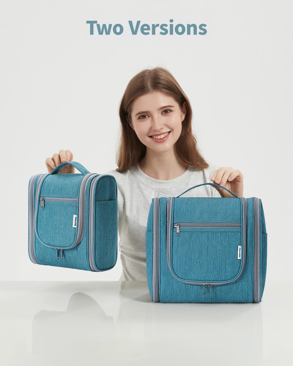 Narwey teal water-resistant fabric protecting contents in spills or rain