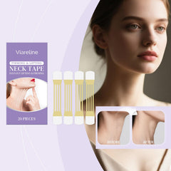 Nascence neck lift tape application shows quick, makeup-free lift