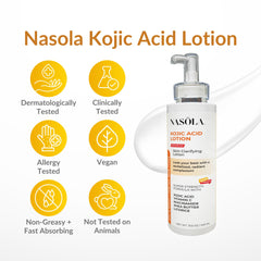 Vitamin C enriched formula boosts luminosity on Nasola Kojic Acid Lotion
