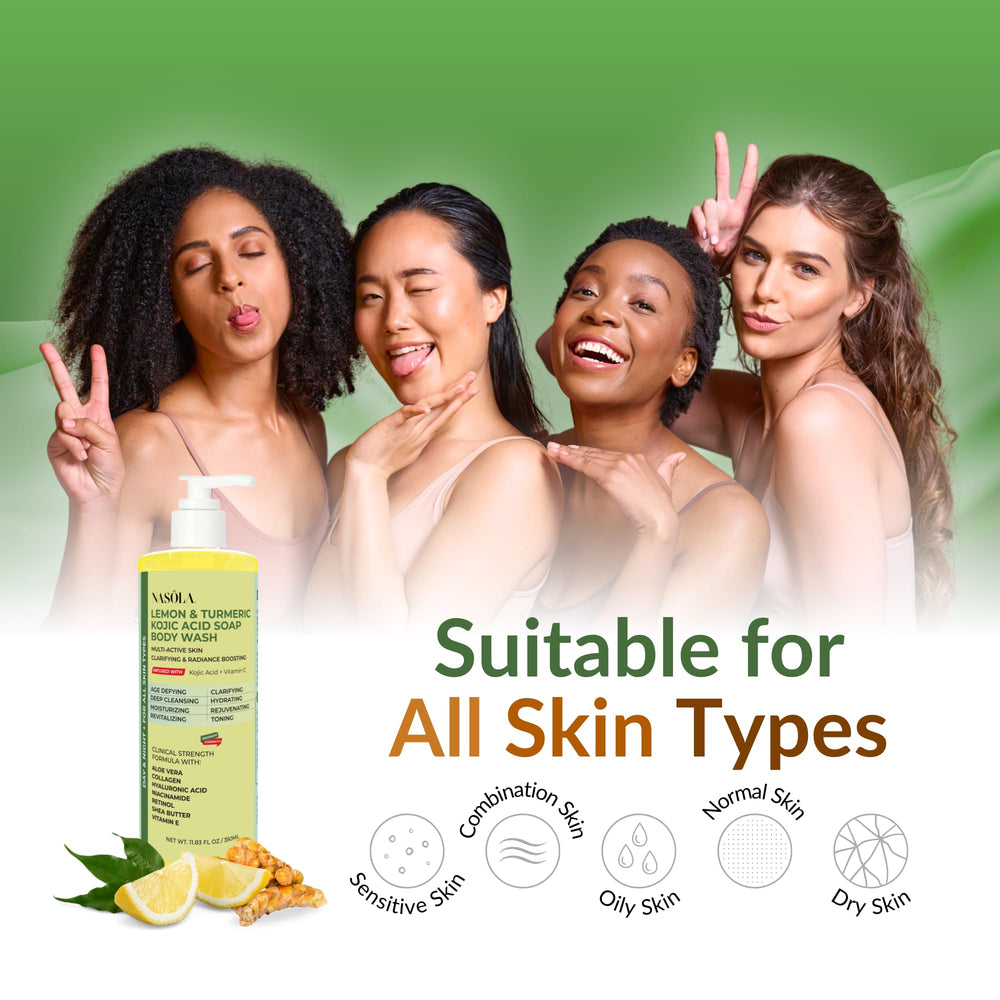 Nasola soap Vitamin C focus signals rejuvenation and a healthy glow.