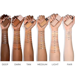 Natasha Denona HY-GLAM NP10 texture close-up highlighting blurring and radiant finish.