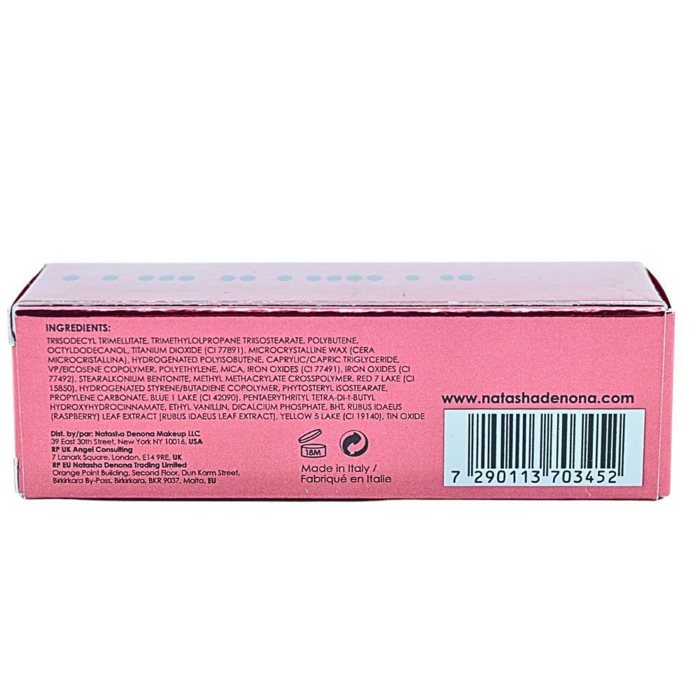 Natasha Denona I Need A Rose lip application on lips, long-lasting shine.
