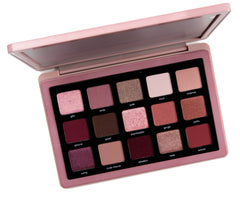 Natasha Denona Retro Palette with 15 burgundy and mauve shades for retro eye looks.