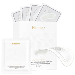 Natener PDRN eye patches applied under the eyes for soothing care