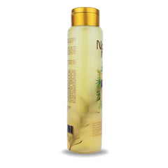 Product packaging highlights paraben-free, natural care for daily routines.