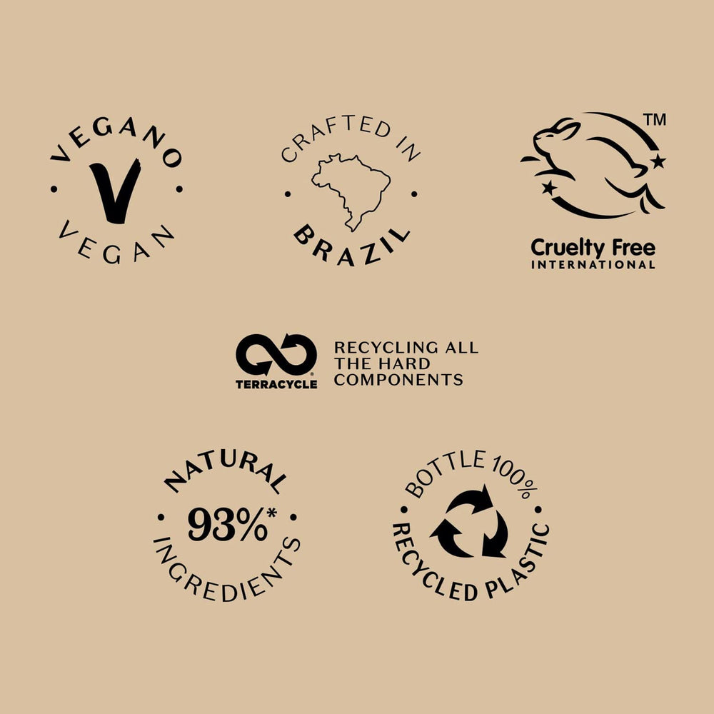 Nativa Spa Acai lotion packaging highlights eco-friendly, refillable bottle.