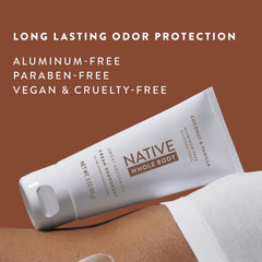 Closeup of Native aluminum-free formula emphasizing clean, gentle protection