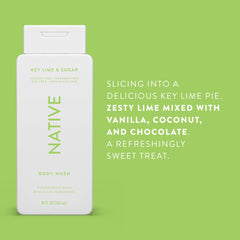 Native Body Wash ingredients close-up showing plant-based cleansers
