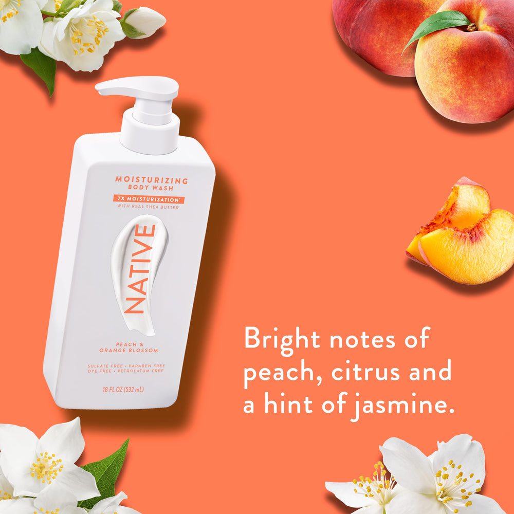 Native body wash sulfate-free formula emphasizes gentle cleanse and skin comfort