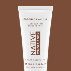 Native coconut vanilla scent packaging evokes tropical fragrance