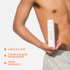 No aluminum salts label on Native Deodorant Spray packaging