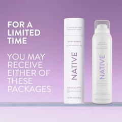 Native Deodorant Lilac and White Tea travel-size spray for on-the-go freshness.