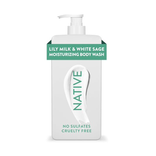 Native Moisturizing Body Wash bottle poured for hydration