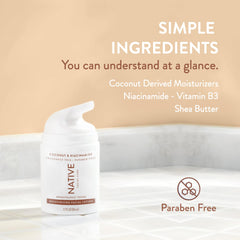 Native Moisturizing Daily Facial Moisturizer pump application enables easy morning routine