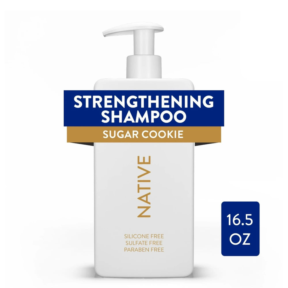 Native Sugar Cookie conditioner bottle delivers silky hydration for smooth, manageable strands.