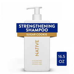 Native Sugar Cookie conditioner bottle delivers silky hydration for smooth, manageable strands.