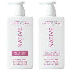 Native Vanilla & Cactus Flower 2-in-1 shampoo bottle with gentle cleansing and fragrance.