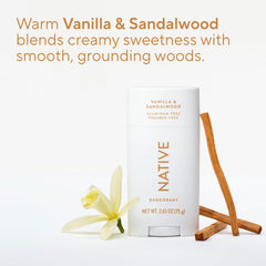 Twist-up Native deodorant in use delivering a quick, dry swipe.
