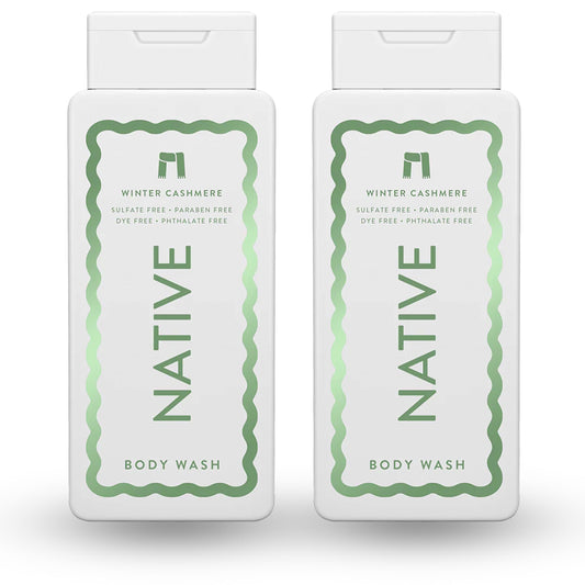 Native Winter Cashmere bottle displays a sulfate-free formula for moisturized skin.