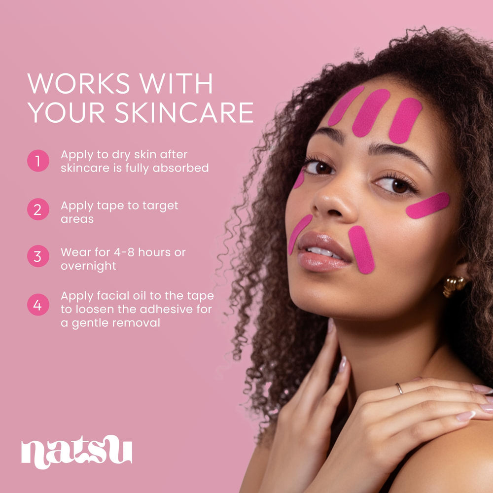 Natsu patches targeting smile lines provide comfortable, skin-friendly support.