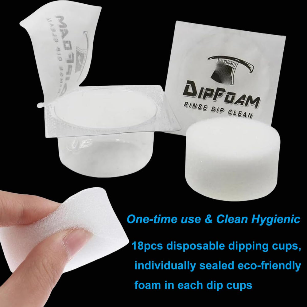 NATUMER easy-foam cap for needle cleaning enables quick rinsing.