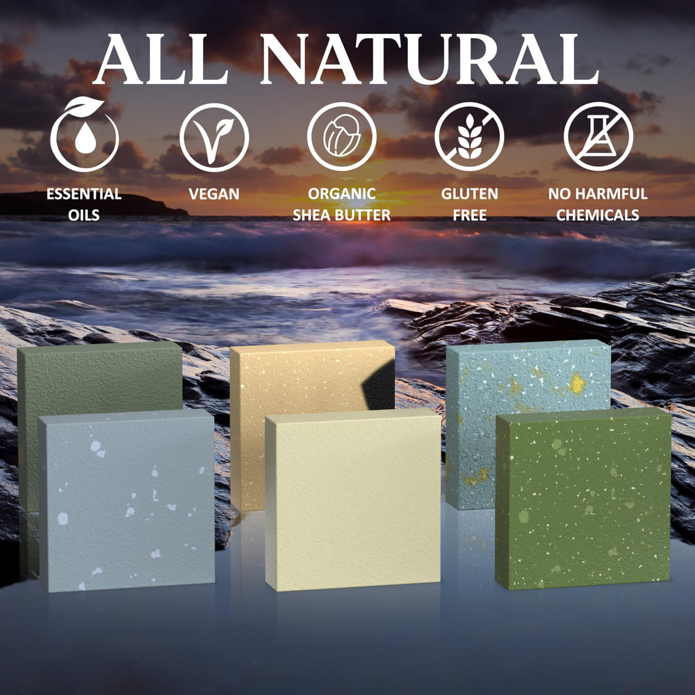 Natural American Men Bar Soap close-up shows essential oils and creamy texture