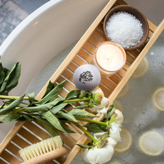 Natural Amor Los Angeles bath butter nourishes dry skin during a soothing soak.