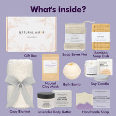 Natural Amor Los Angeles lavender body butter provides soothing hydration