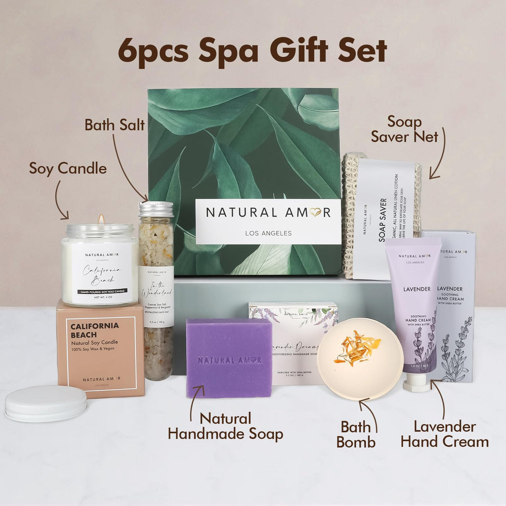 Natural Amor Los Angeles lavender hand cream nourishes dry skin with a calming aroma.