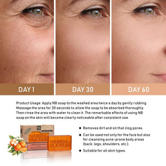 Natural Bodrum mandarin orange soap with hyaluronic acid and shea butter moisture.