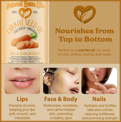 Natural Born Oils Carrot Seed Oil certified organic and unrefined.