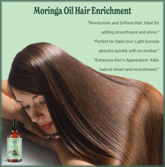 Natural Born Oils Moringa Oil organic and vegan formula on the label.
