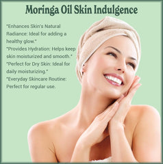 Natural Born Oils Moringa Oil bottle labeled as USA-bottled product.