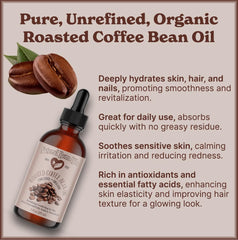 Natural Born Oils roasted coffee bean oil dropper for easy daily use