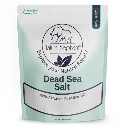 Natural Elephant Dead Sea Salt bulk bag for a mineral-rich soak and spa-like relaxation.