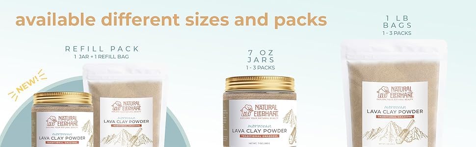 Natural Elephant Ghassoul bulk pack provides value and convenience