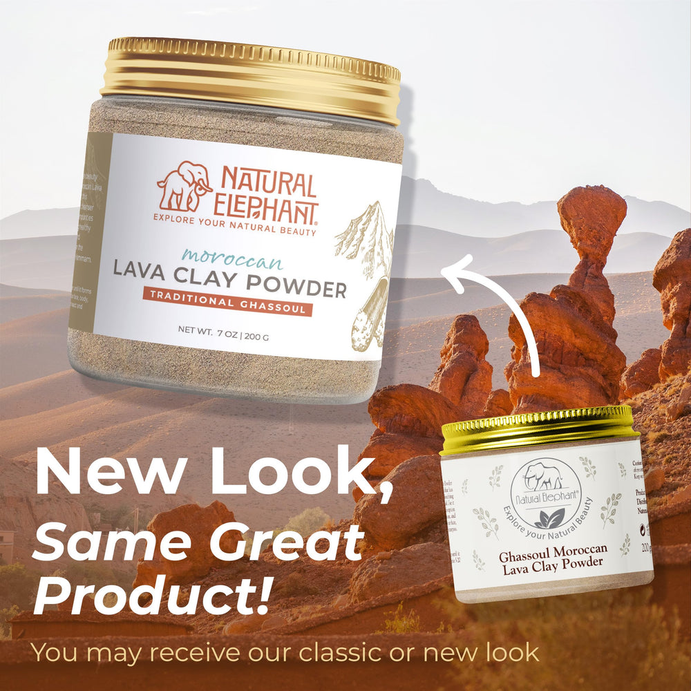 Natural Elephant Hammam glove pairing for exfoliation with clay treatment