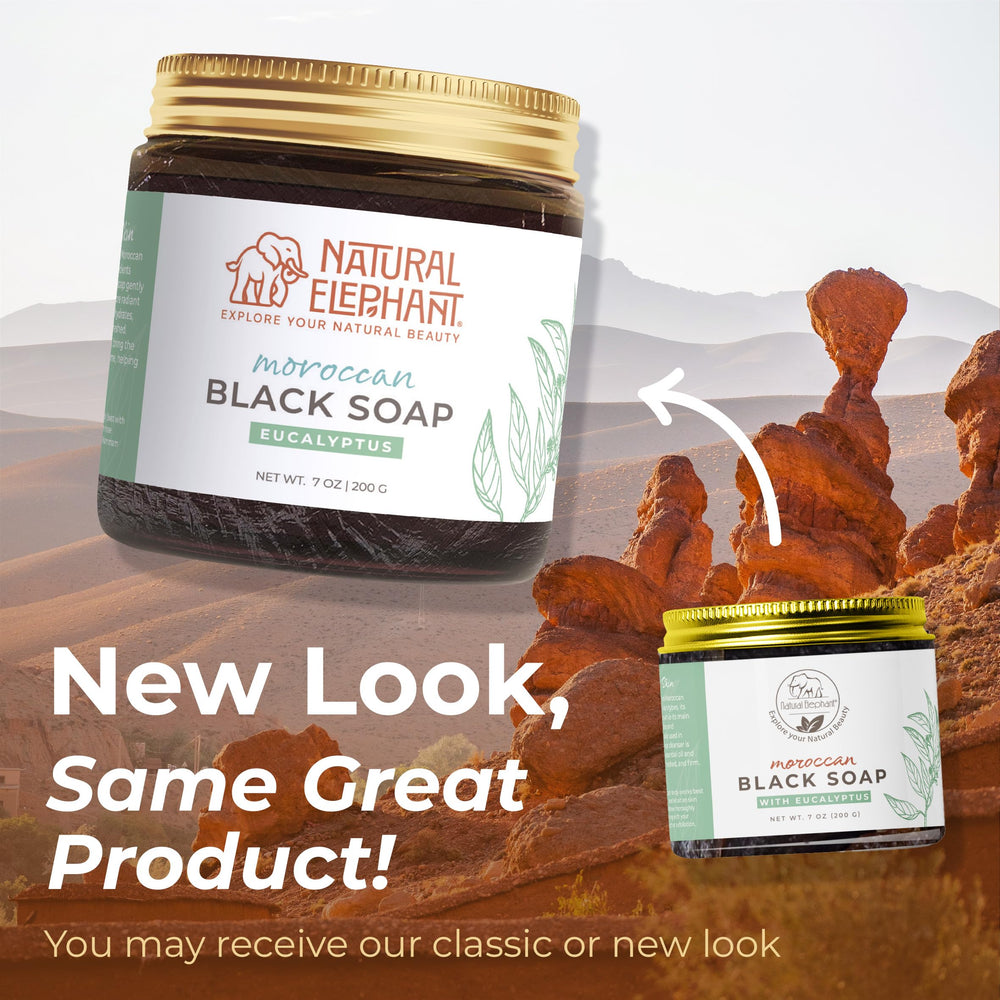 Natural Elephant spa-like home routine setup with soap.