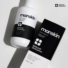 Natural Outcome packaging front highlighting mint and marula oil.