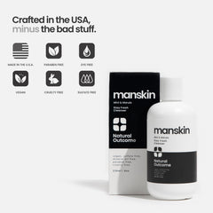Natural Outcome vegan and cruelty-free symbol for ethical skincare.
